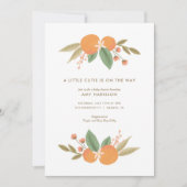 Een kleine stropdas is op weg naar Oranje Baby sho Kaart (Voorkant)