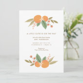 Een kleine stropdas is op weg naar Oranje Baby sho Kaart (Staand voorkant)