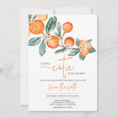 Een kleine stropdas is op weg naar Oranje Baby sho Kaart (Voorkant)