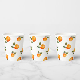 Een kleine stropdas is op weg naar Oranje Baby sho Papieren Bekers