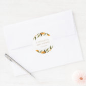 Een kleine stropdas op de weg Baby shower Ronde Sticker (Envelop)