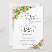 Een kleine stropdas op weg naar groen baby shower kaart (Voorkant)