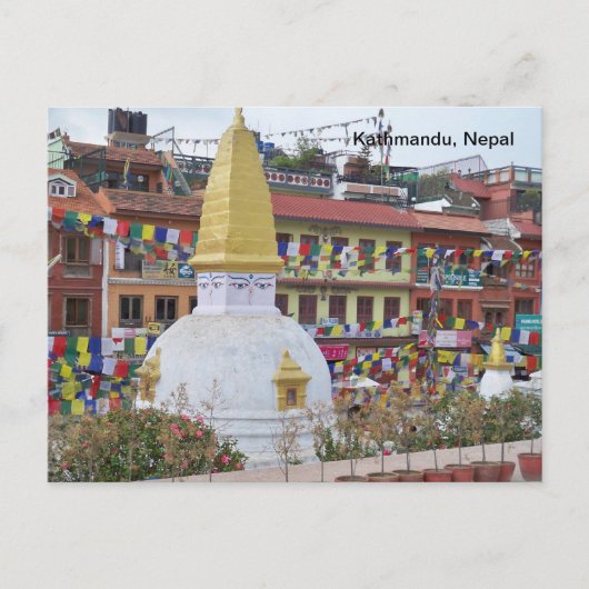 Een kleine Stupa in Katmandu Briefkaart (Voorkant)
