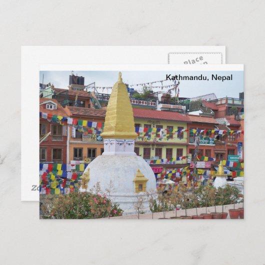 Een kleine Stupa in Katmandu Briefkaart (Voorkant / Achterkant)