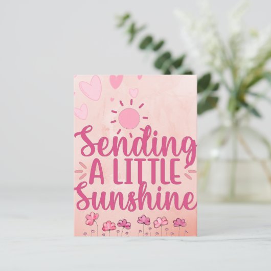 Een kleine Sunshine Post Kaart verzenden (Staand voorkant)