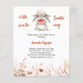 Een kleine Sweetie bunny Baby shower uitnodiging (Voorkant)