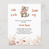 Een kleine Sweetie kat Baby shower uitnodiging (Voorkant)