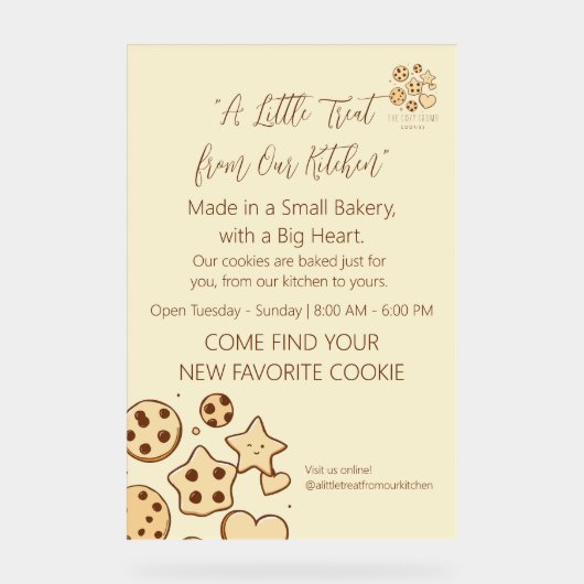 Een kleine traktatie uit onze keuken acryl bord (Voorkant)