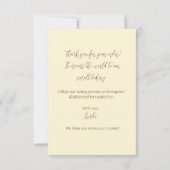 Een kleine traktatie uit onze keuken bedankkaart (Achterkant)