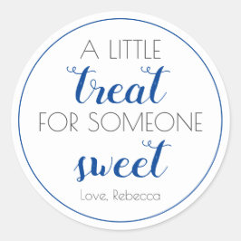 Een kleine traktatie voor iemand lief leraar cadea ronde sticker