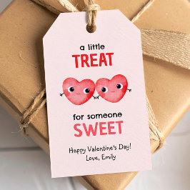 Een kleine traktatie voor iemand lieve kleine hart cadeaulabel