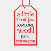 Een kleine traktatie voor iemand lieve Valentijnsd Cadeaulabel (Voorkant)