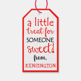 Een kleine traktatie voor iemand lieve Valentijnsd Cadeaulabel