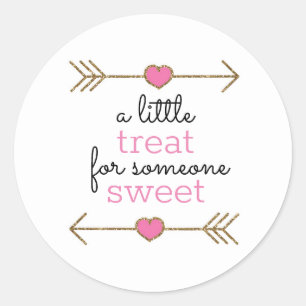 Een kleine Treat voor iemand met een snode Valenti Ronde Sticker