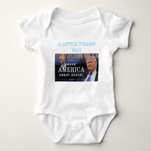 Een kleine Trump fan baby bodysuit (Voorkant)