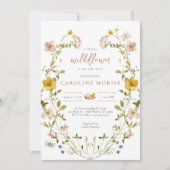 Een kleine uitnodiging tot Baby shower in Wildflow (Voorkant)