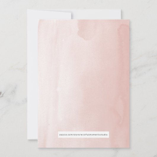 Een kleine uitnodiging tot Baby shower in Wildflow (Achterkant)