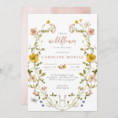 Een kleine uitnodiging tot Baby shower in Wildflow (Voorkant / Achterkant)