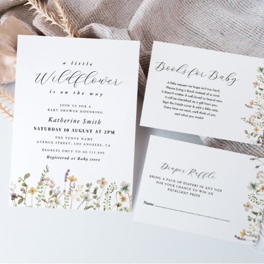 Een kleine uitnodiging tot Baby shower in Wildflow