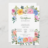 Een kleine uitnodiging tot Baby shower in Wildflow (Voorkant / Achterkant)