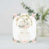 Een kleine uitnodiging tot Baby shower voor pompoe (Staand voorkant)