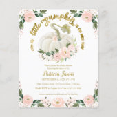 Een kleine uitnodiging tot Baby shower voor pompoe (Voorkant)