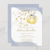Een kleine uitnodiging tot Baby shower voor pompoe (Voorkant / Achterkant)
