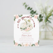 Een kleine uitnodiging tot Baby shower voor pompoe (Staand voorkant)