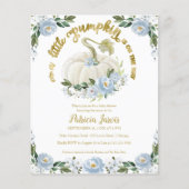 Een kleine uitnodiging tot Baby shower voor pompoe (Voorkant)