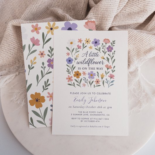 Een kleine uitnodiging tot het Baby shower van wil