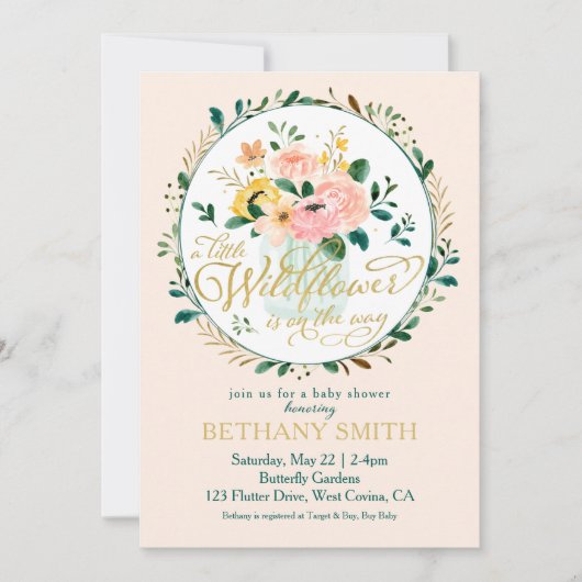 Een kleine uitnodiging tot het Baby shower van wil (Voorkant)