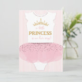 Een kleine uitnodiging van het Baby shower van Pri (Staand voorkant)