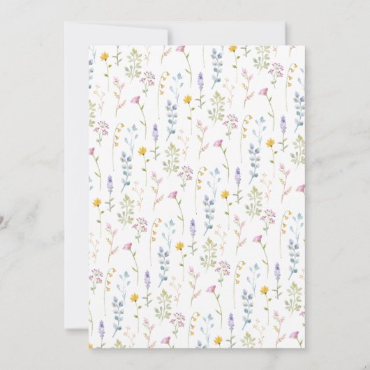 Een kleine uitnodiging voor Baby shower in Wildblo (Achterkant)