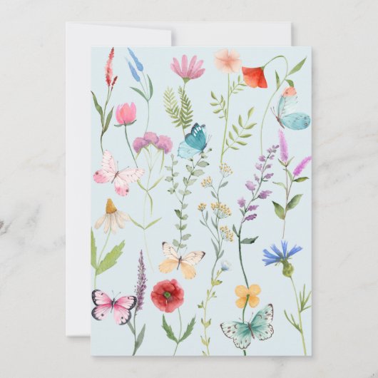 Een kleine uitnodiging voor Baby shower van Wildfl (Achterkant)