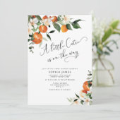 Een kleine uitnodiging voor een baby shower Cutie (Staand voorkant)