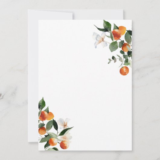 Een kleine uitnodiging voor een baby shower Cutie (Achterkant)