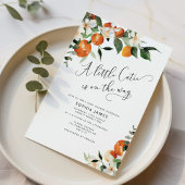 Een kleine uitnodiging voor een baby shower Cutie