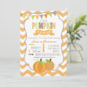 Een kleine uitnodiging voor een Baby shower met po (Staand voorkant)