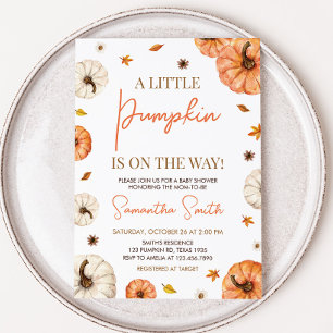 Een kleine uitnodiging voor een Baby shower met po