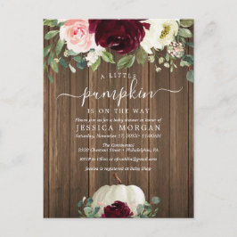 Een kleine uitnodiging voor een Baby shower met po