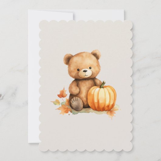 Een kleine uitnodiging voor een Baby shower van Pu (Achterkant)