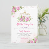 Een kleine uitnodiging voor een Baby shower van Pu (Staand voorkant)