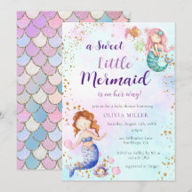Een kleine uitnodiging voor een Mermaid Baby showe