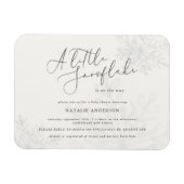 Een kleine uitnodiging voor een sneeuwvlok baby sh magneet (Horizontaal)