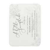 Een kleine uitnodiging voor een sneeuwvlok baby sh magneet (Verticaal)