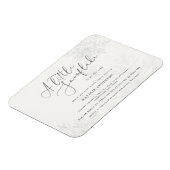 Een kleine uitnodiging voor een sneeuwvlok baby sh magneet (Linkerzijde)