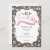 Een kleine uitnodiging voor een Snowflake-Baby sho (Voorkant)