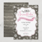 Een kleine uitnodiging voor een Snowflake-Baby sho (Voorkant / Achterkant)