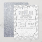 Een kleine uitnodiging voor een Snowflake-Baby sho (Voorkant / Achterkant)