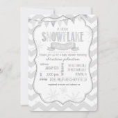 Een kleine uitnodiging voor een Snowflake-Baby sho (Voorkant)